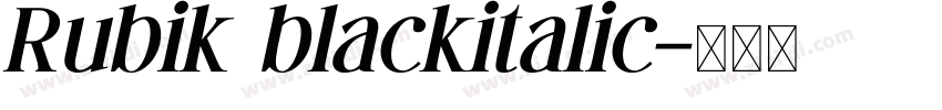 Rubik blackitalic字体转换